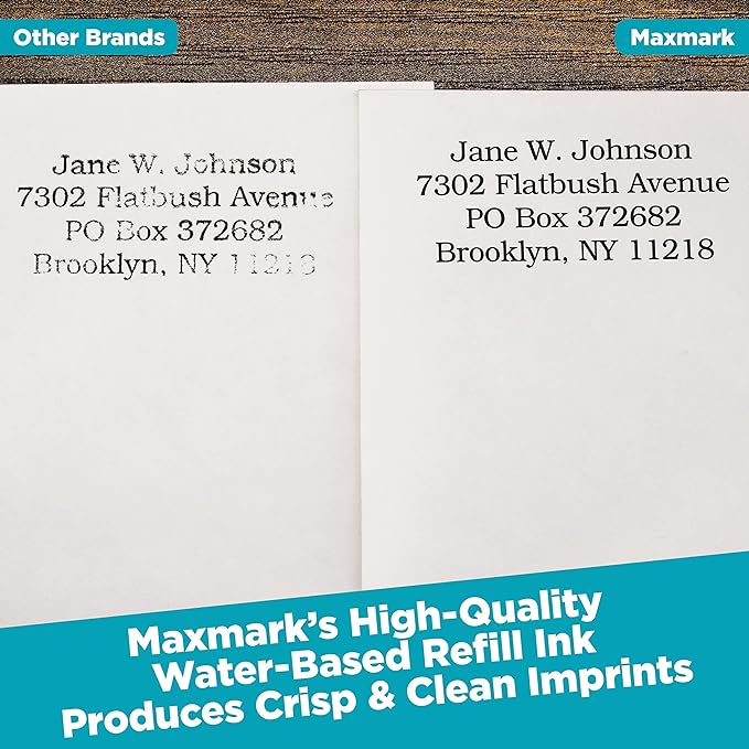 MaxMark Premium Refill Ink for self Inking Stamps and Stamp Pads, Sky Blue Color - 2 oz.