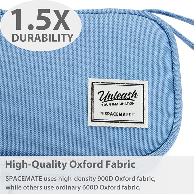 Pencil Case Pouch Box Bag School Supplies Girls Boys Kids, Cute Preppy Stuff Large Big Capacity Aesthetic Pen Organizer, Back to College Stationary, Cornflower Blue, Standard Stlye, 1800ml