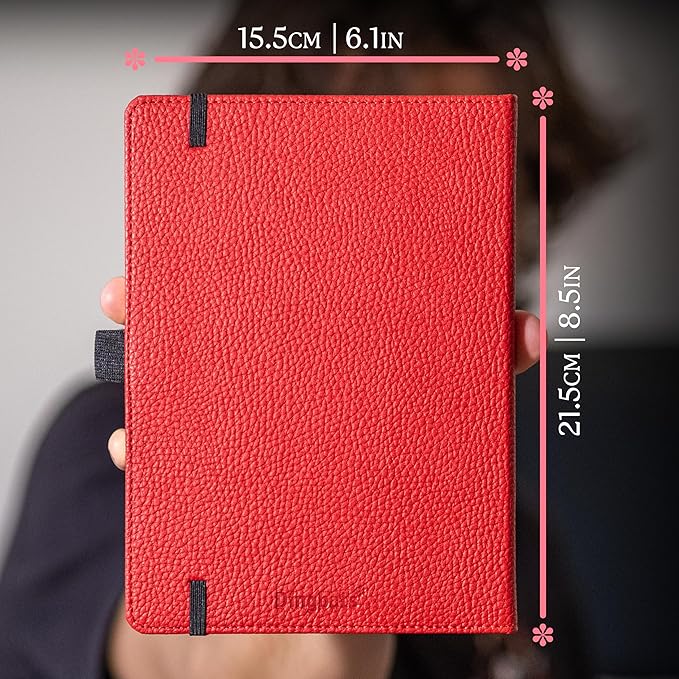 Dingbats A5 Wildlife Notebook Journal Hardcover, Cream 100gsm Ink-Proof Paper, 6.1 x 8.5 inches, 192 pages (Red Kangaroo, Lined)