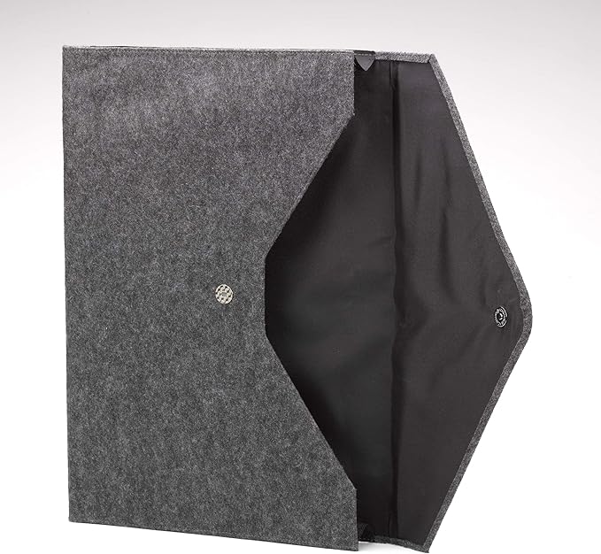 Smead Soft Touch Cloth Expanding File, 2" Expansion, Magnetic Closure, Tabloid Size, Gray (70924)