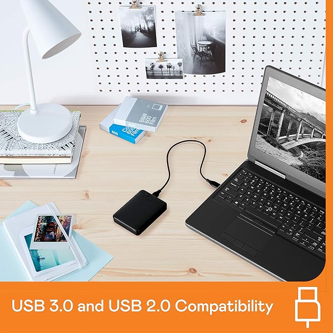WD 4TB Elements Portable External Hard Drive for Windows, USB 3.2 Gen 1/USB 3.0 for PC & Mac, Plug and Play Ready - ‎WDBU6Y0040BBK-WESN