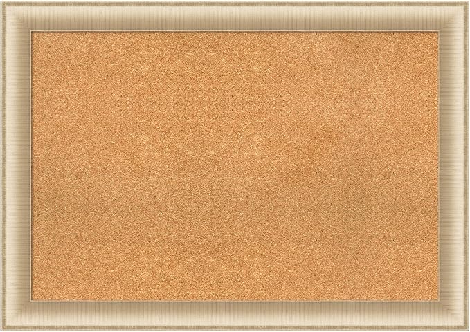 Amanti Art Natural Cork Board for Wall, 29x41 Vision Board with Gold Frame, Large Corkboard Office Decor for Home Organization, Casual Corkboard Pinboard to display items for home organization