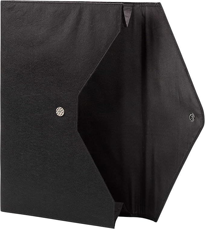 Smead Soft Touch Cloth Expanding File, 2" Expansion, Magnetic Closure, Tabloid Size, Black (70923)