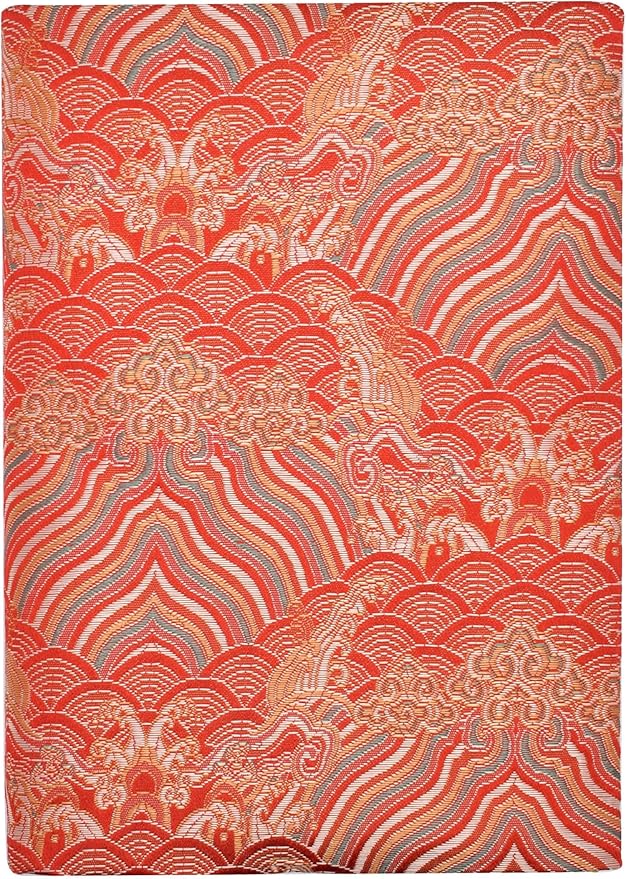 BLBMH A5 Book Covers with Bookmarks Adjustable Fabric Paperbacks Book Cover for Privacy Hardcover Softcover Novels Notebook Protector Fit for 5.5x8.3 inch - Chinese Red