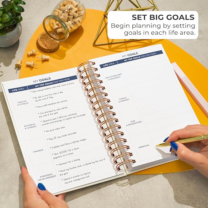 Clever Fox Planner 2nd Edition Spiral – Colorful Weekly & Monthly Goal Planner, Time Management & Productivity Organizer, Undated (White)