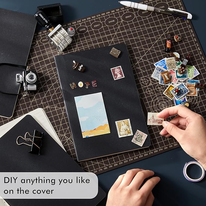 feela 16 Pack Soft Cover Journal Bulk, Lined Notebooks College Ruled for Work for Women Girl Writing, Blank Travel Journal Note Taking Notebook School Business Supplies, 8.2” x 5.5”, A5, Black