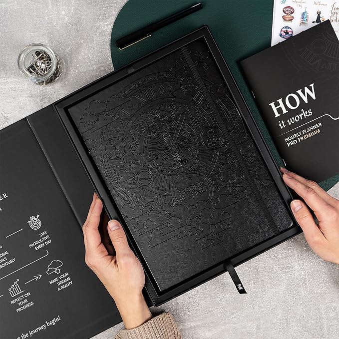 Legend Planner PRO Premium – Large Undated Weekly, Monthly & Budget Planner with Habit Tracker – Life Organizer for Time & Task Management, Goal Setting & Productivity – A4 Size (Black, New Cover)