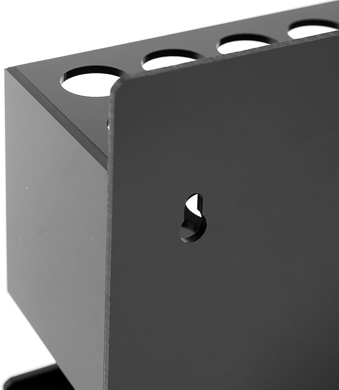 MyGift Dry Erase Marker Holder 10 Slots Whiteboard Marker Holder for Wall Dry Erase Eraser Holder Wall Mount Black